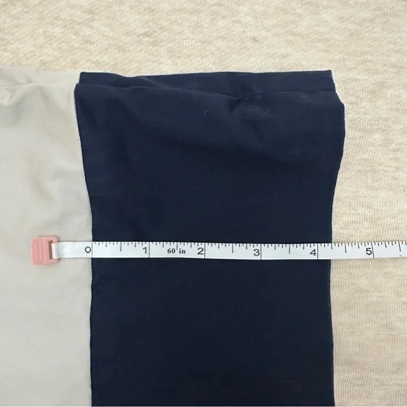 Brook Brothers Women’s Stretch Sleeveless Navy Blue & Cream Cotton Dress Size 2 - Picture 7 of 11